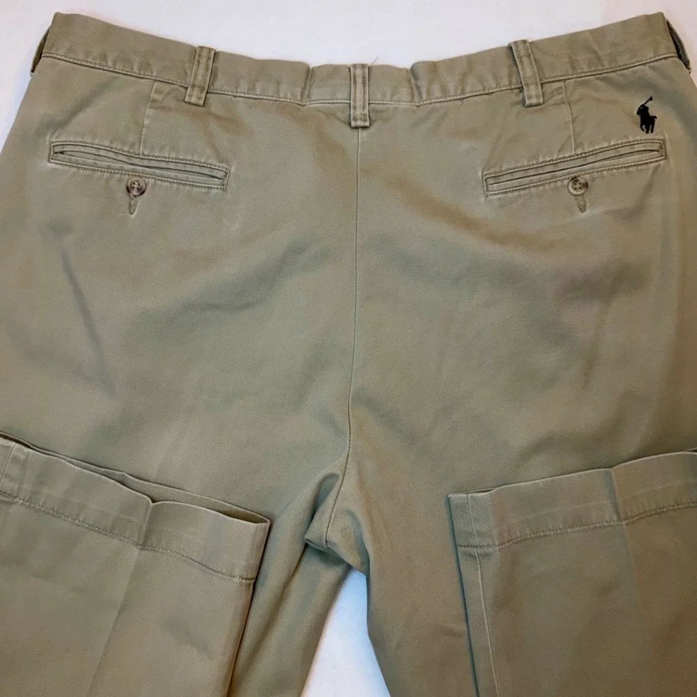Polo Ralph Lauren Preston Pants‎ Khaki Chinos Tan Beige 38x30 VTG Classic Fit